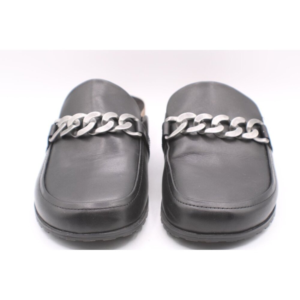 Vionic Georgie Womens Size 9 Black Leather Slip-On Mules W/ Chain Accent - Picture 2 of 9
